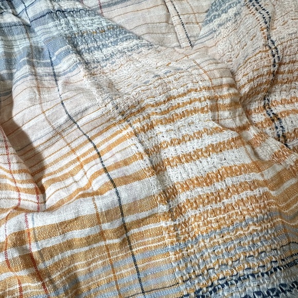 Free People Plaid Boho Crop Blouse Size M - Picture 11 of 16